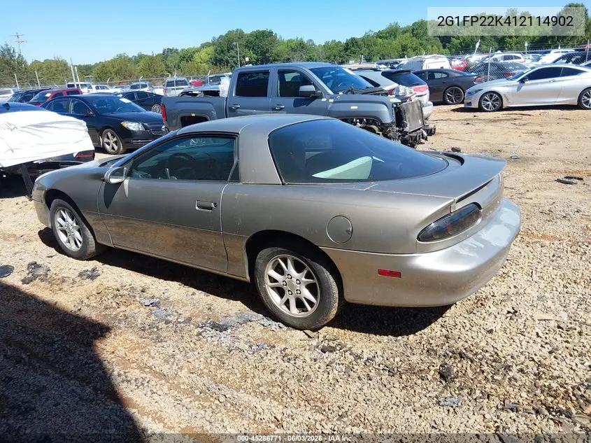 2001 Chevrolet Camaro VIN: 2G1FP22K412114902 Lot: 45286771