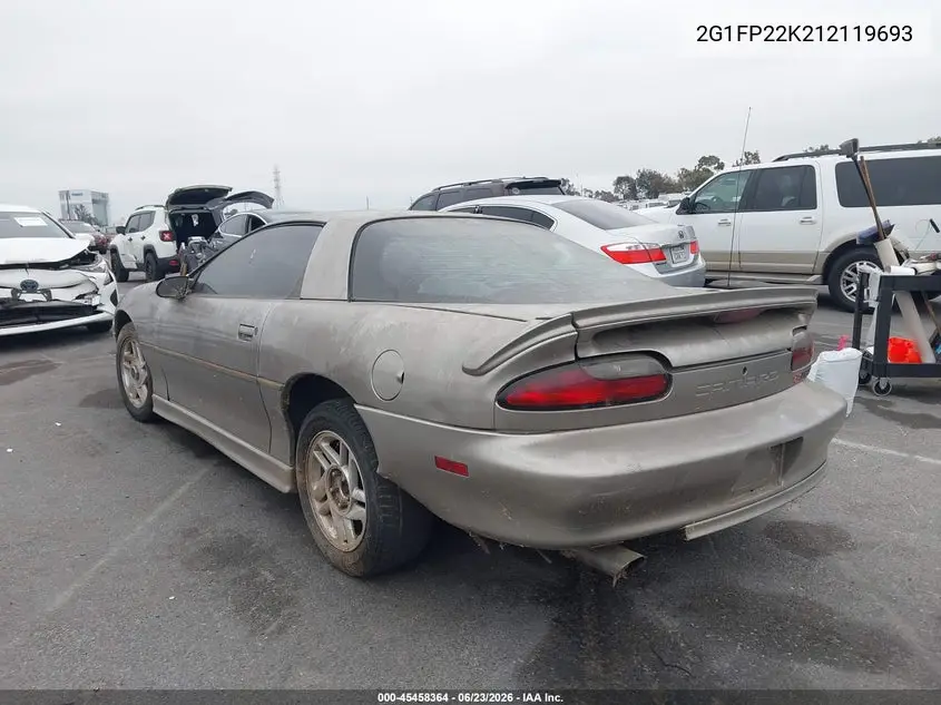 2001 Chevrolet Camaro VIN: 2G1FP22K212119693 Lot: 45458364