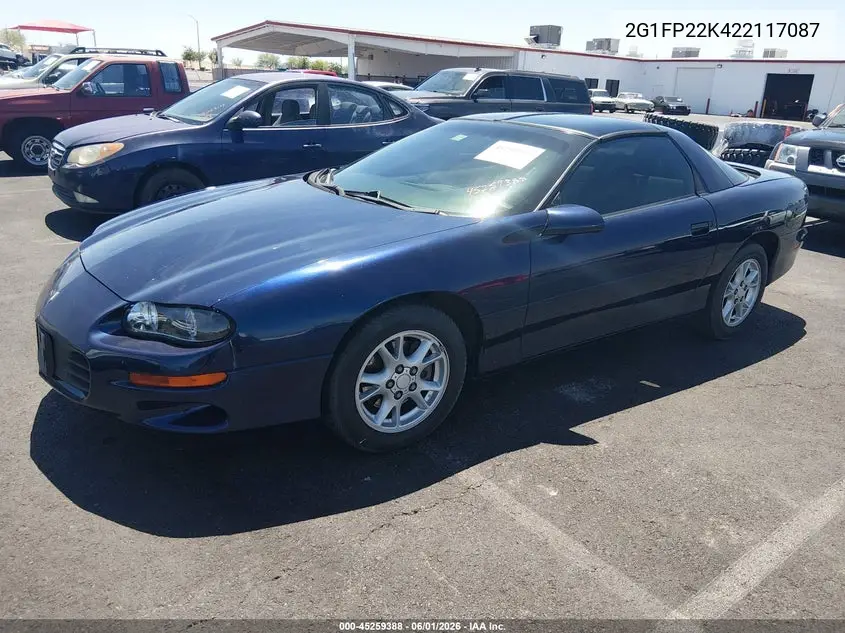 2002 Chevrolet Camaro VIN: 2G1FP22K422117087 Lot: 45259388