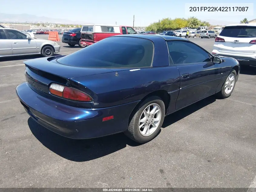 2002 Chevrolet Camaro VIN: 2G1FP22K422117087 Lot: 45259388