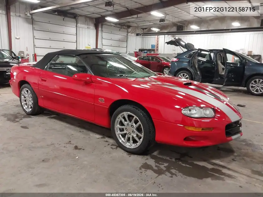 2002 Chevrolet Camaro Z28 VIN: 2G1FP32G122158715 Lot: 45367305