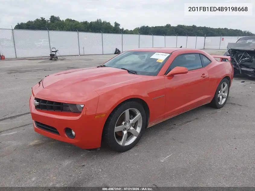 2011 Chevrolet Camaro 1Lt VIN: 2G1FB1ED4B9198668 Lot: 45673141