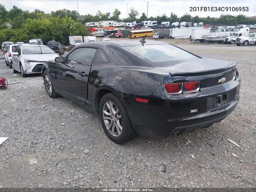 2012 Chevrolet Camaro 1Lt VIN: 2G1FB1E34C9106953 Lot: 45566726