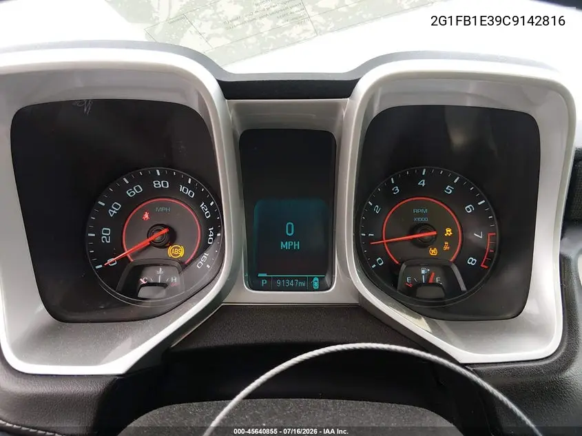 2012 Chevrolet Camaro 1Lt VIN: 2G1FB1E39C9142816 Lot: 45640855