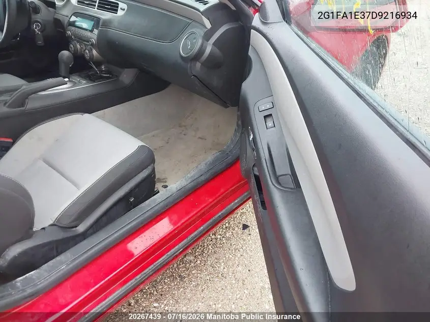 2013 Chevrolet Camaro Ls VIN: 2G1FA1E37D9216934 Lot: 20267439