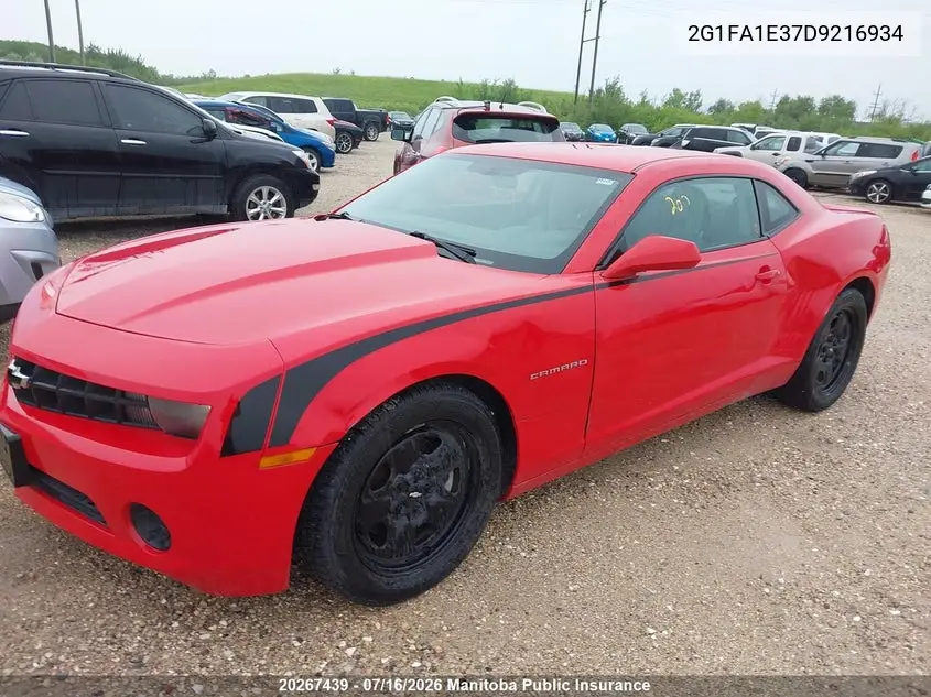 2013 Chevrolet Camaro Ls VIN: 2G1FA1E37D9216934 Lot: 20267439