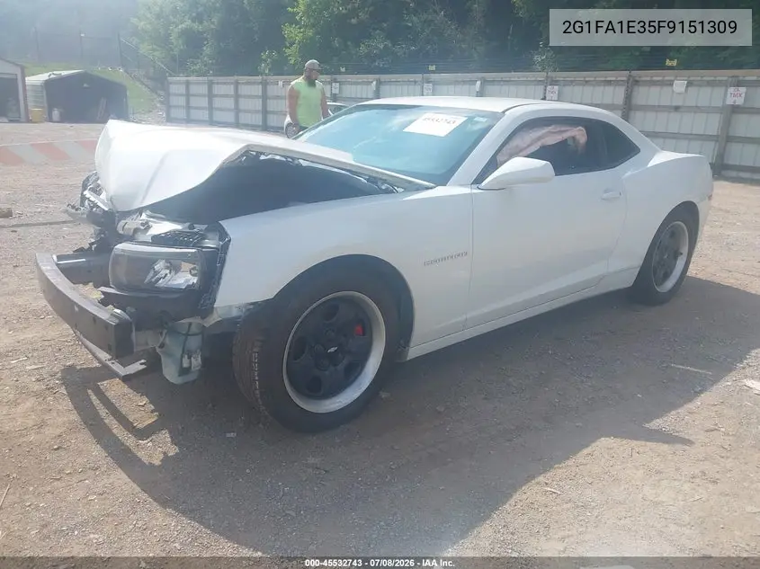 2015 Chevrolet Camaro 1Ls VIN: 2G1FA1E35F9151309 Lot: 45532743