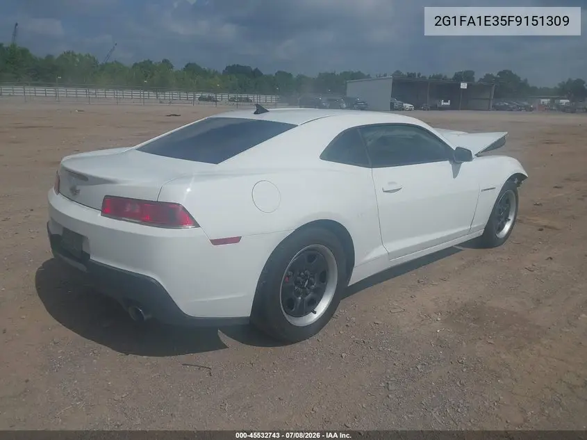 2015 Chevrolet Camaro 1Ls VIN: 2G1FA1E35F9151309 Lot: 45532743