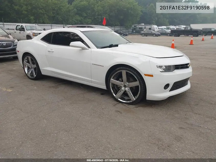 2015 Chevrolet Camaro 1Ls VIN: 2G1FA1E32F9190598 Lot: 45636043