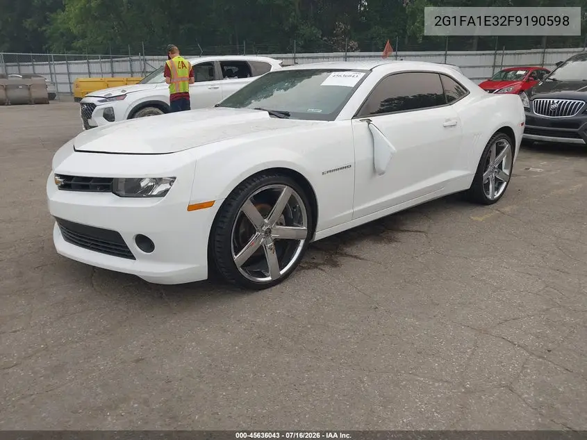 2015 Chevrolet Camaro 1Ls VIN: 2G1FA1E32F9190598 Lot: 45636043
