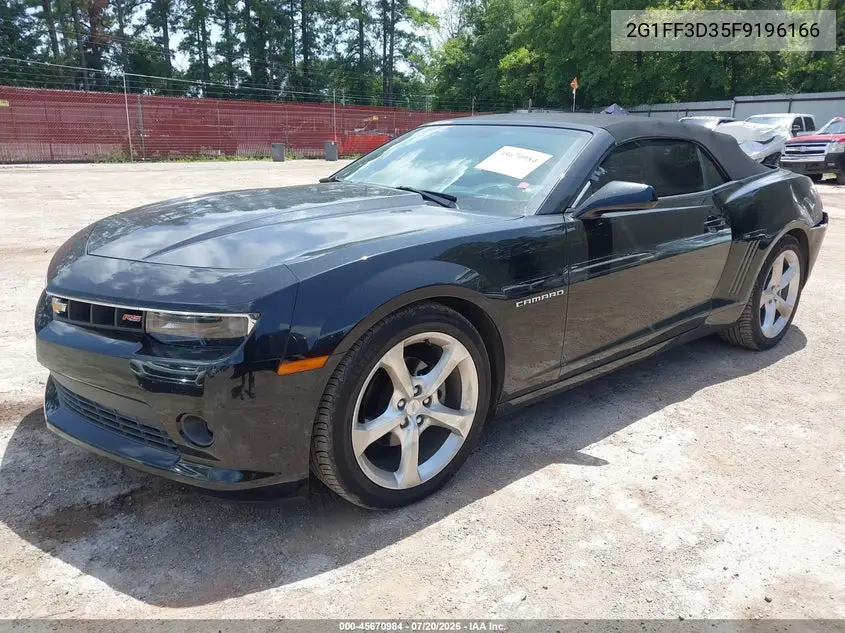 2015 Chevrolet Camaro 2Lt VIN: 2G1FF3D35F9196166 Lot: 45670984