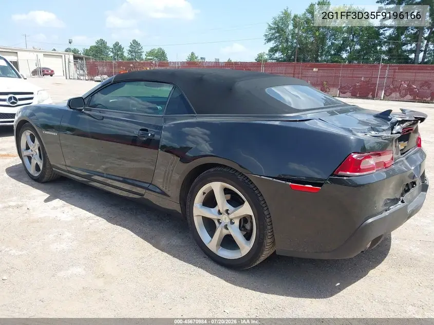 2015 Chevrolet Camaro 2Lt VIN: 2G1FF3D35F9196166 Lot: 45670984