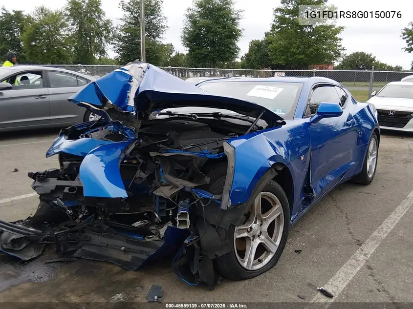 2016 Chevrolet Camaro 2Lt VIN: 1G1FD1RS8G0150076 Lot: 45559139