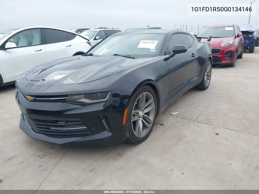 2016 Chevrolet Camaro 2Lt VIN: 1G1FD1RS0G0134146 Lot: 45603580