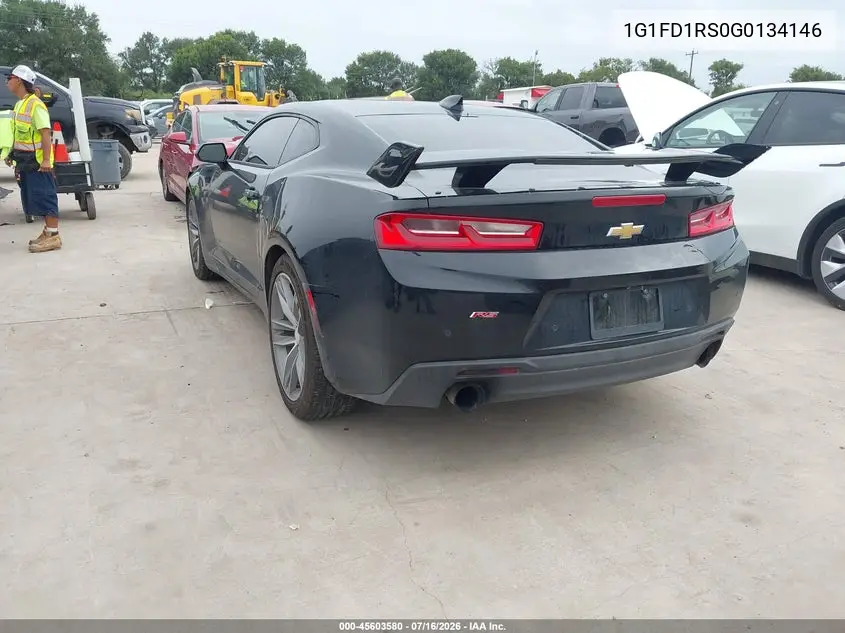 2016 Chevrolet Camaro 2Lt VIN: 1G1FD1RS0G0134146 Lot: 45603580