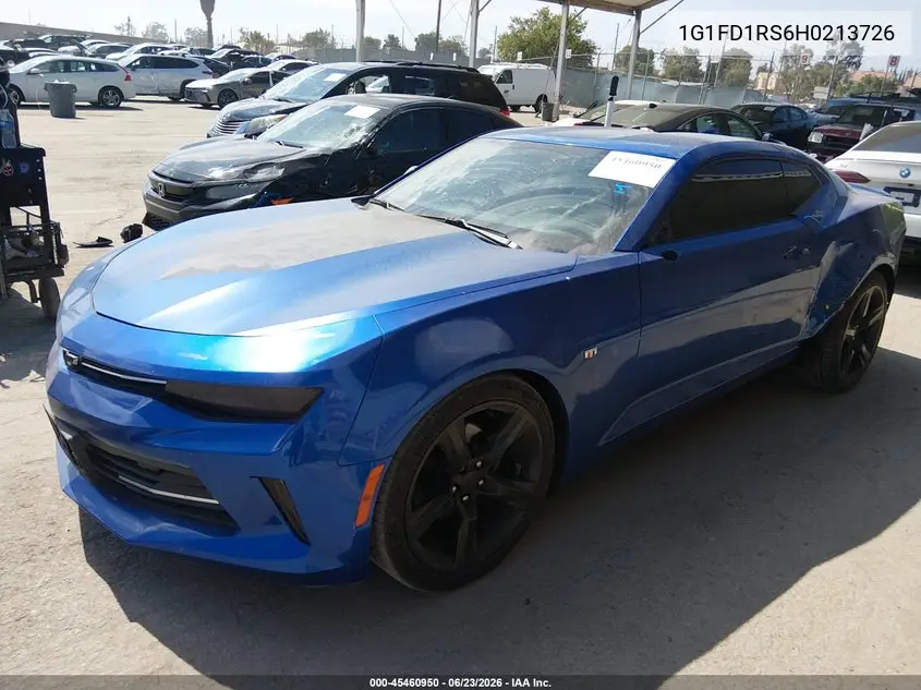 2017 Chevrolet Camaro 2Lt VIN: 1G1FD1RS6H0213726 Lot: 45460950
