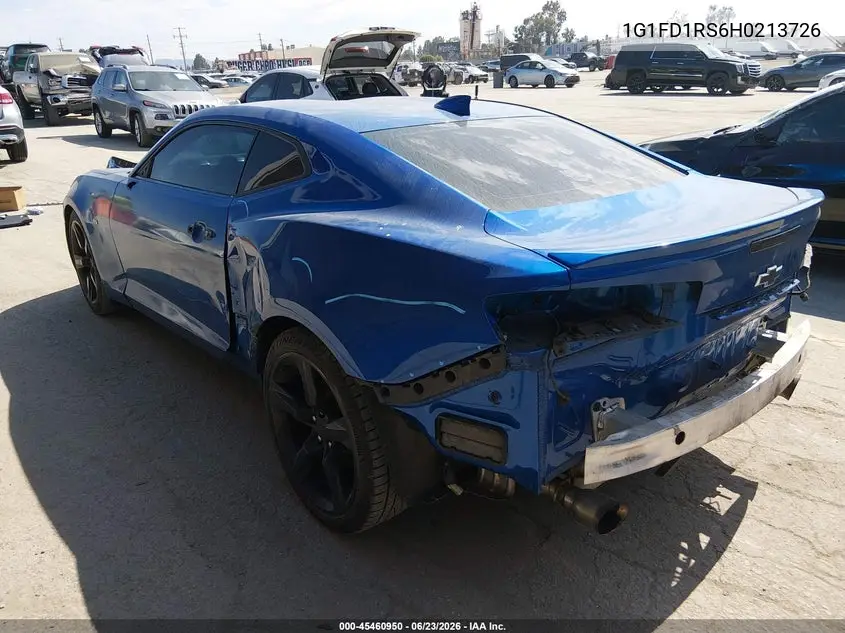 2017 Chevrolet Camaro 2Lt VIN: 1G1FD1RS6H0213726 Lot: 45460950