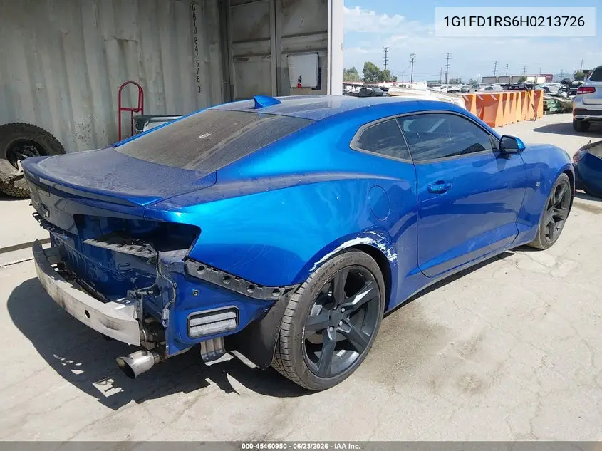 2017 Chevrolet Camaro 2Lt VIN: 1G1FD1RS6H0213726 Lot: 45460950