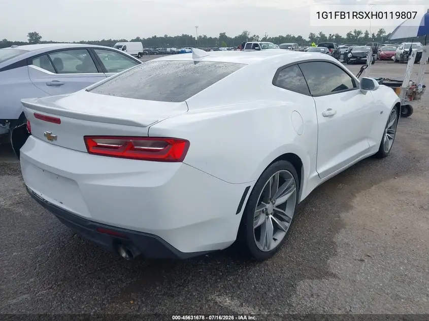 2017 Chevrolet Camaro 1Lt VIN: 1G1FB1RSXH0119807 Lot: 45631678