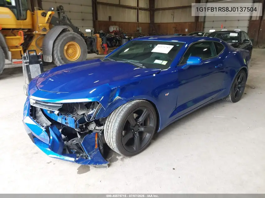 2018 Chevrolet Camaro 1Lt VIN: 1G1FB1RS8J0137504 Lot: 45575715