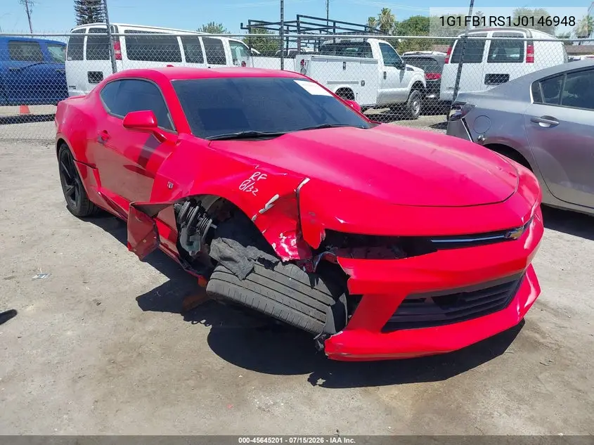 1G1FB1RS1J0146948 2018 Chevrolet Camaro 1Lt