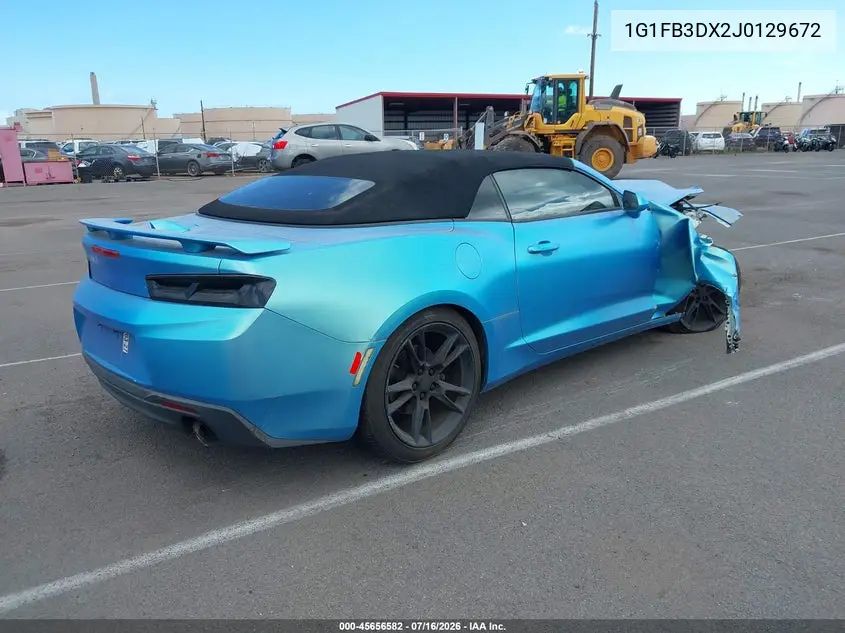 2018 Chevrolet Camaro 1Lt VIN: 1G1FB3DX2J0129672 Lot: 45656582