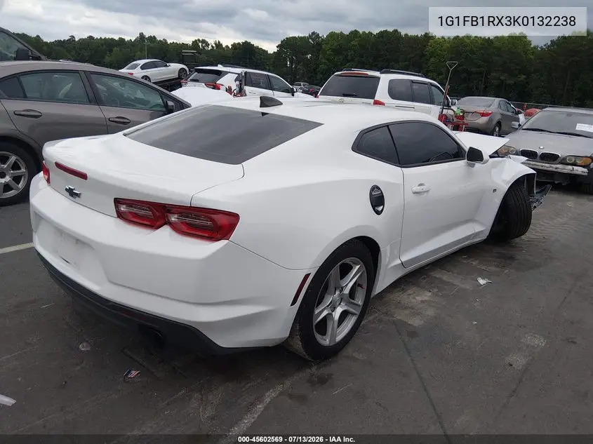 2019 Chevrolet Camaro 1Lt VIN: 1G1FB1RX3K0132238 Lot: 45602569