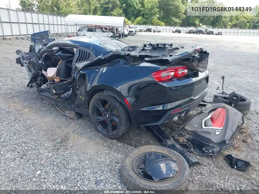 2019 Chevrolet Camaro 3Lt VIN: 1G1FD1RS8K0144349 Lot: 45606044