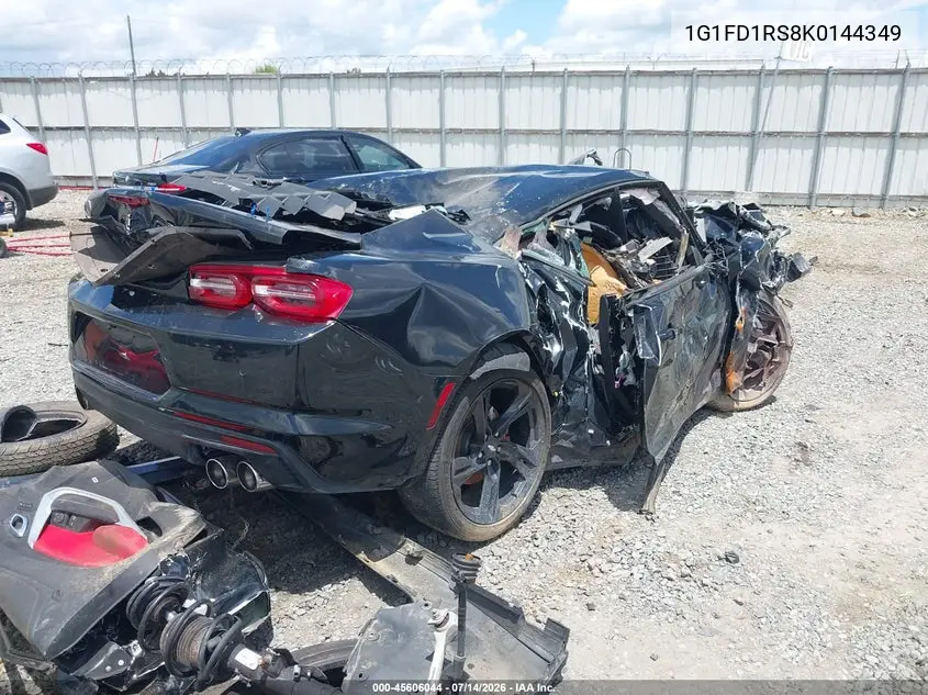 2019 Chevrolet Camaro 3Lt VIN: 1G1FD1RS8K0144349 Lot: 45606044