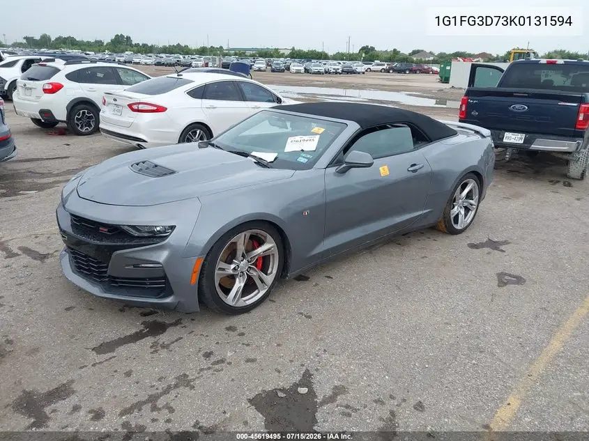 2019 Chevrolet Camaro 2Ss VIN: 1G1FG3D73K0131594 Lot: 45619495