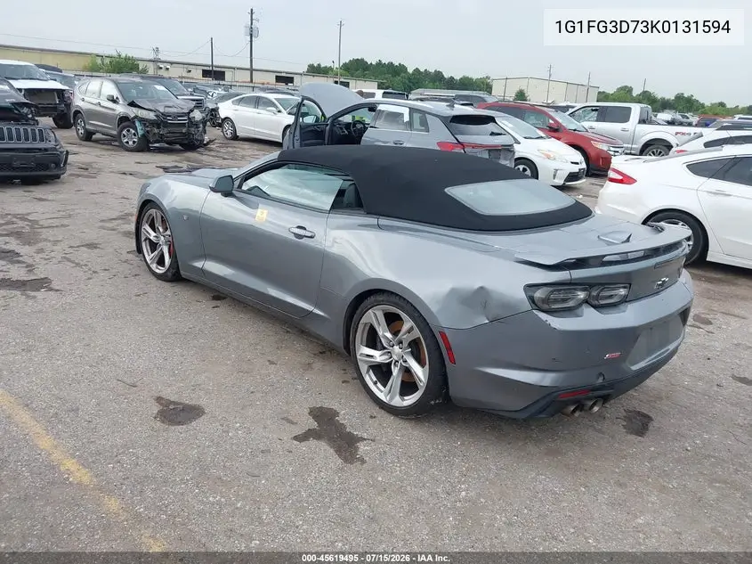 2019 Chevrolet Camaro 2Ss VIN: 1G1FG3D73K0131594 Lot: 45619495