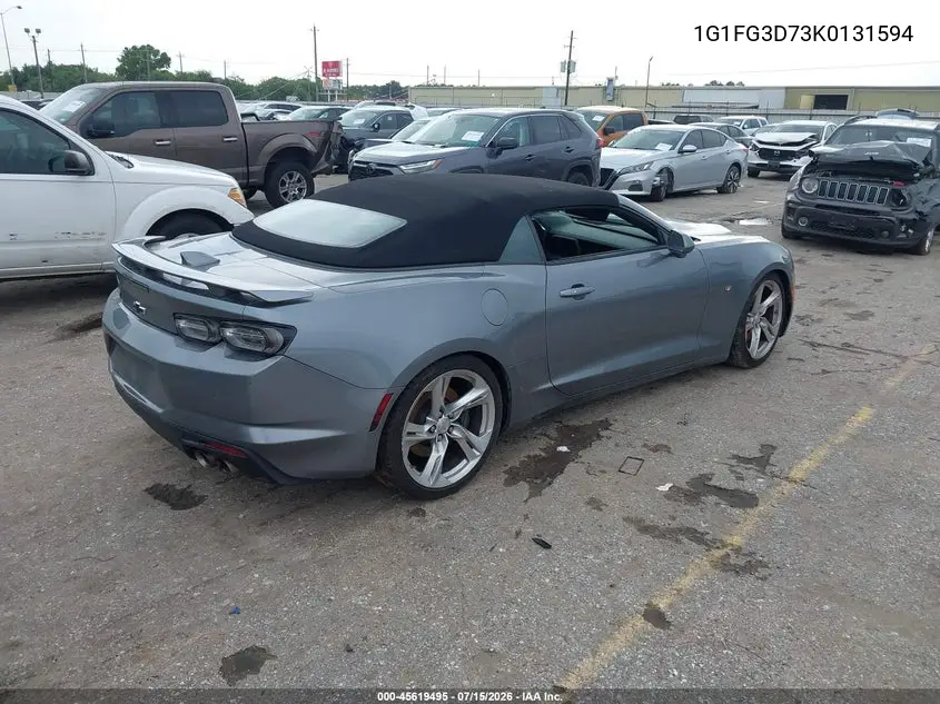 2019 Chevrolet Camaro 2Ss VIN: 1G1FG3D73K0131594 Lot: 45619495