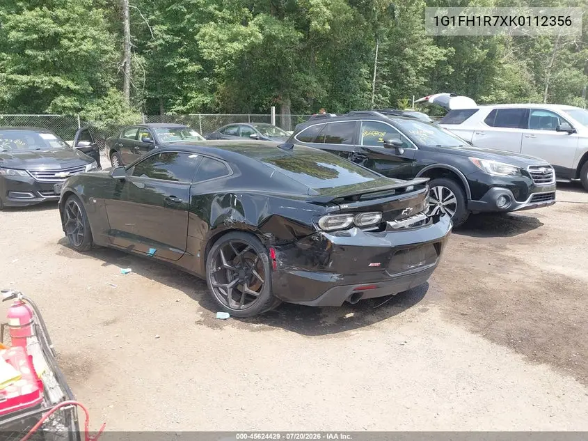 2019 Chevrolet Camaro 2Ss VIN: 1G1FH1R7XK0112356 Lot: 45624429