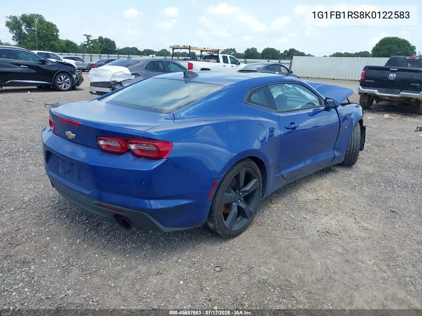 2019 Chevrolet Camaro 1Lt VIN: 1G1FB1RS8K0122583 Lot: 45657683