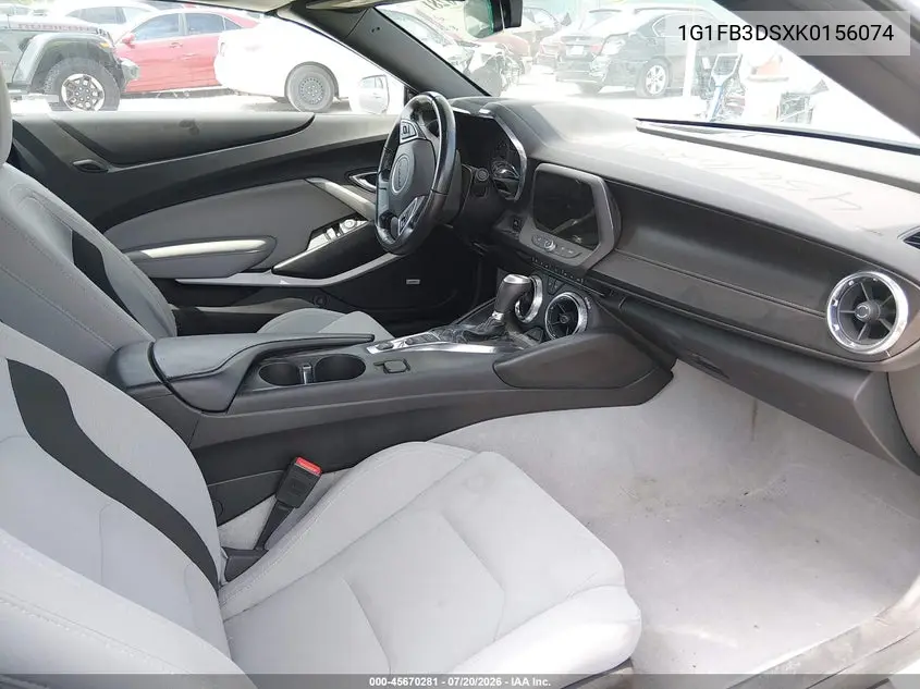 2019 Chevrolet Camaro 1Lt VIN: 1G1FB3DSXK0156074 Lot: 45670281