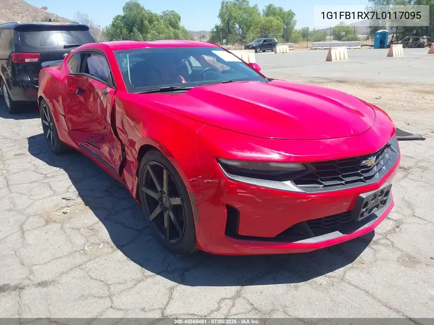2020 Chevrolet Camaro Rwd 1Lt VIN: 1G1FB1RX7L0117095 Lot: 45568461