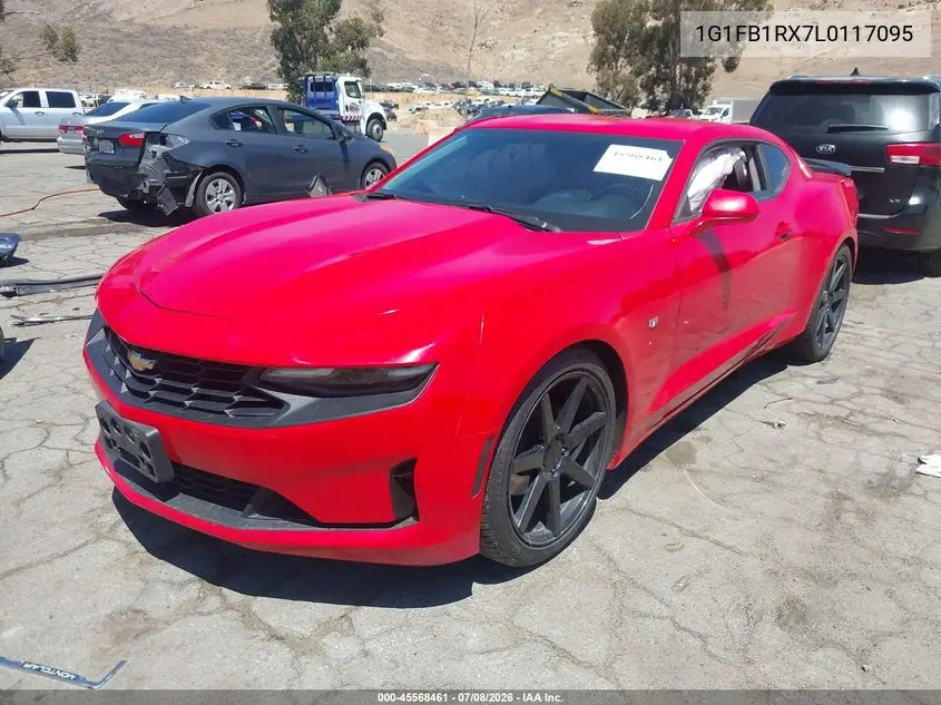 2020 Chevrolet Camaro Rwd 1Lt VIN: 1G1FB1RX7L0117095 Lot: 45568461