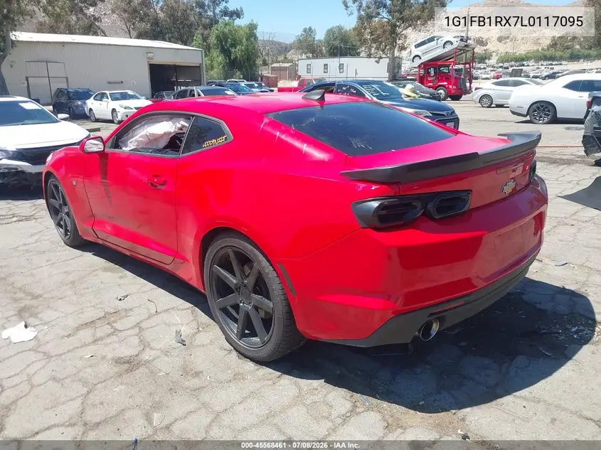 2020 Chevrolet Camaro Rwd 1Lt VIN: 1G1FB1RX7L0117095 Lot: 45568461