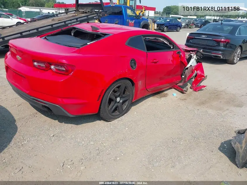 2020 Chevrolet Camaro Rwd 1Lt VIN: 1G1FB1RX8L0111158 Lot: 45641623