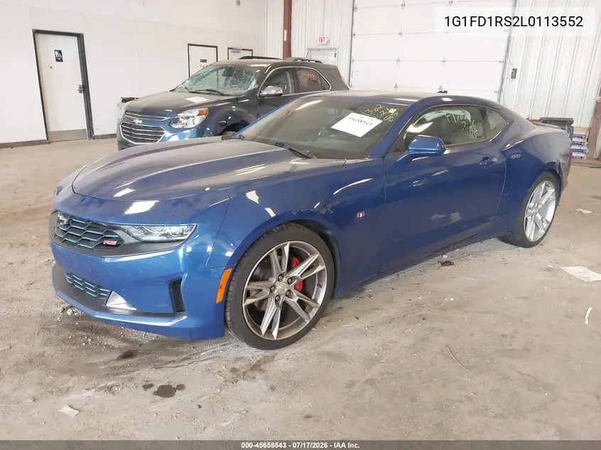 2020 Chevrolet Camaro Rwd 2Lt VIN: 1G1FD1RS2L0113552 Lot: 45658543