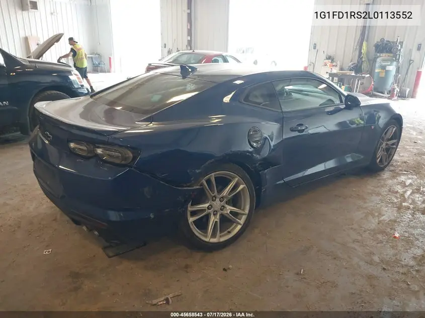 2020 Chevrolet Camaro Rwd 2Lt VIN: 1G1FD1RS2L0113552 Lot: 45658543