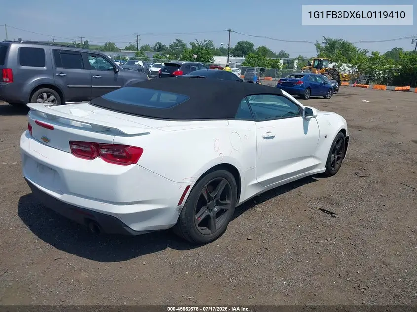 2020 Chevrolet Camaro Rwd 1Lt VIN: 1G1FB3DX6L0119410 Lot: 45662678