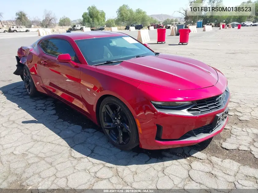 2021 Chevrolet Camaro Rwd 1Lt VIN: 1G1FB1RS0M0138523 Lot: 45411516
