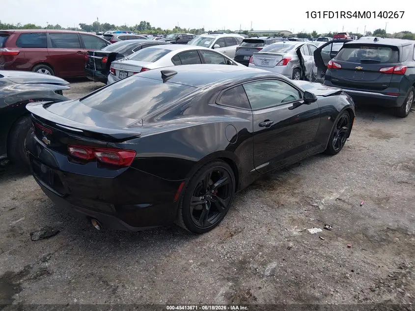 2021 Chevrolet Camaro Rwd 2Lt VIN: 1G1FD1RS4M0140267 Lot: 45413671