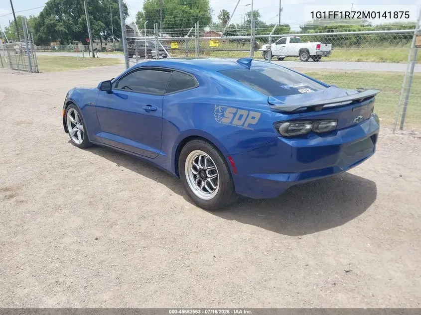 2021 Chevrolet Camaro Rwd Lt1 VIN: 1G1FF1R72M0141875 Lot: 45662563