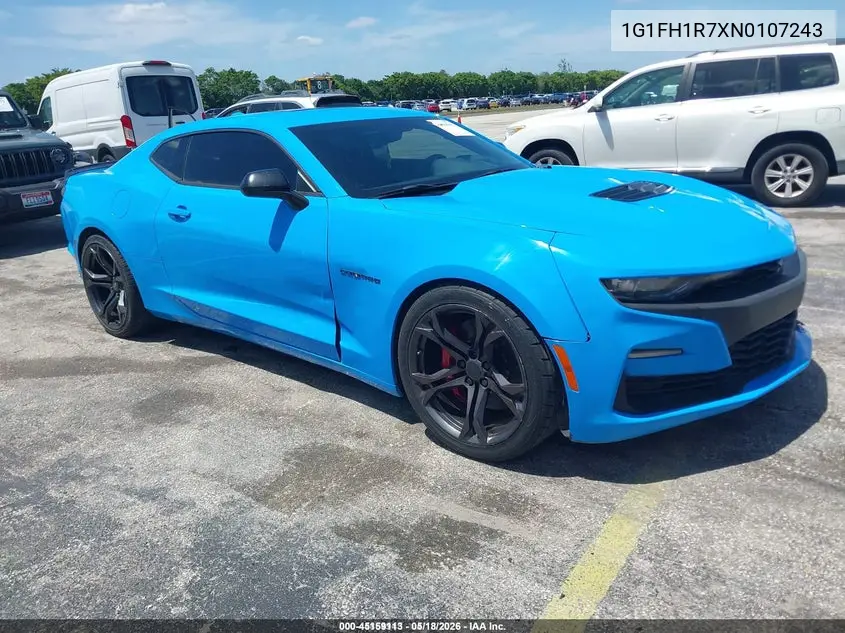 2022 Chevrolet Camaro Rwd 2Ss VIN: 1G1FH1R7XN0107243 Lot: 45159113