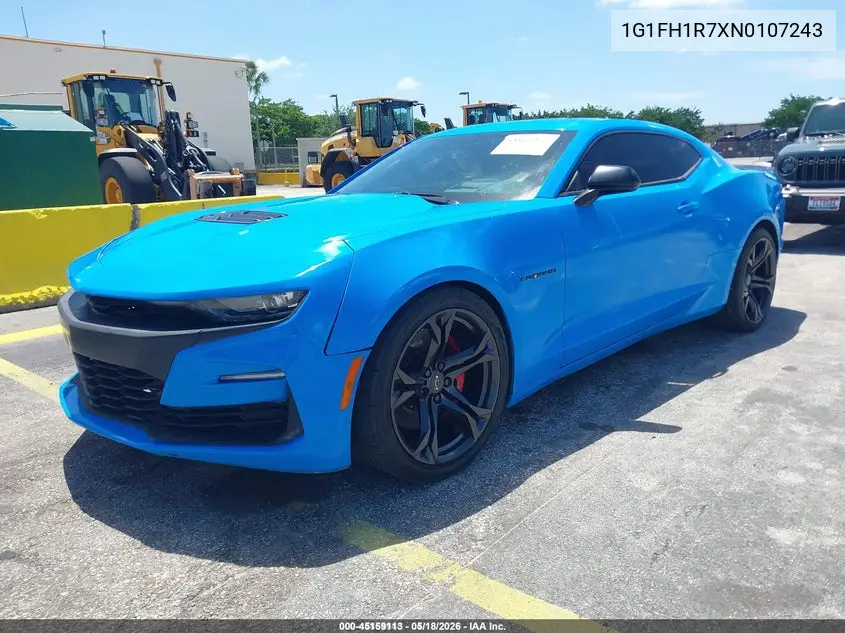 2022 Chevrolet Camaro Rwd 2Ss VIN: 1G1FH1R7XN0107243 Lot: 45159113