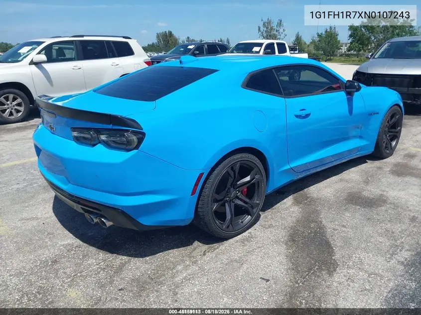 2022 Chevrolet Camaro Rwd 2Ss VIN: 1G1FH1R7XN0107243 Lot: 45159113