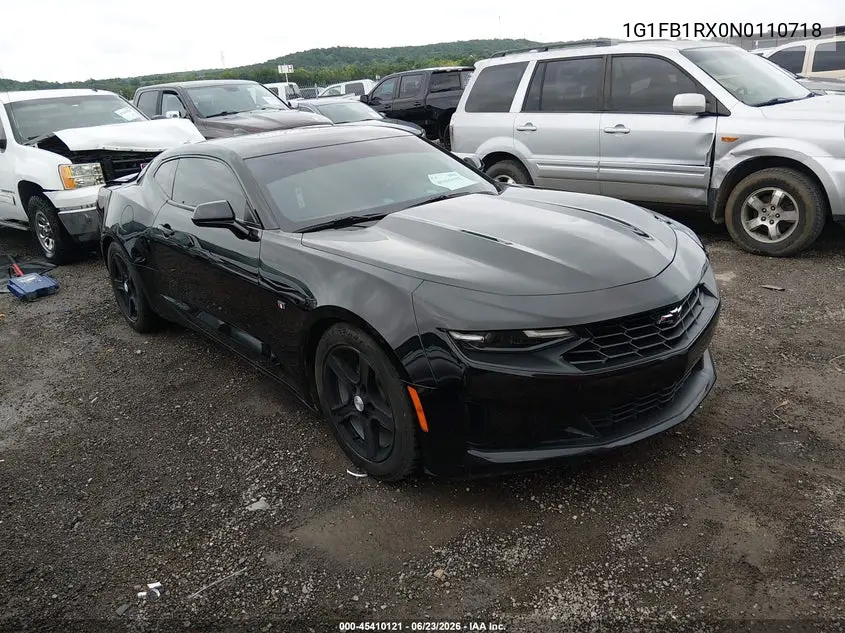 2022 Chevrolet Camaro Rwd 1Lt VIN: 1G1FB1RX0N0110718 Lot: 45410121