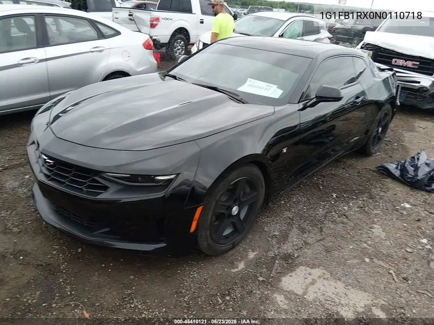 2022 Chevrolet Camaro Rwd 1Lt VIN: 1G1FB1RX0N0110718 Lot: 45410121